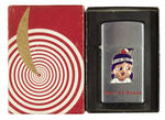 "MIAMI MAID BETTER BREAD" ENAMEL CIGARETTE LIGHTER WITH ORIGINAL BOX.