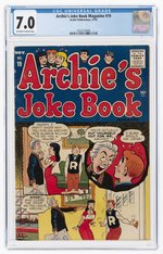 ARCHIE'S JOKE BOOK MAGAZINE #19 NOVEMBER 1955 CGC 7.0 FINE/VF.