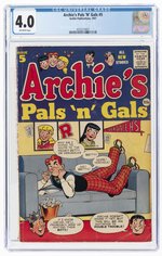 ARCHIE'S PALS 'N' GALS #5 1957 CGC 4.0 VG.