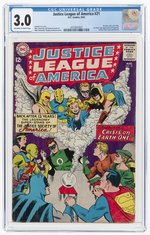 JUSTICE LEAGUE OF AMERICA #21 AUGUST 1963 CGC 3.0 GOOD/VG.