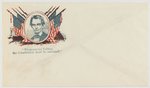 LINCOLN CIVIL WAR ERA LETTER COVER WITH AMERICAN FLAG GRAPHICS.