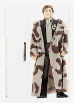 STAR WARS: RETURN OF THE JEDI (1984) - LOOSE ACTION FIGURE HAN SOLO (TRENCH COAT, CAMO LAPEL) AFA 85 NM+.