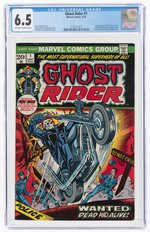 GHOST RIDER #1 SEPTEMBER 1973 CGC 6.5 FINE+ (FIRST SON OF SATAN).