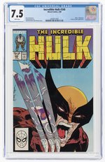 INCREDIBLE HULK #340 FEBRUARY 1988 CGC 7.5 VF- (INCREDIBLE HULK VS. WOLVERINE)