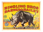 RINGLING BROS. HIPPO/RHINO CIRCUS POSTERS.