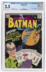 BATMAN #179 MARCH 1966 CGC 2.5 GOOD+.