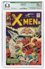 X-MEN #15 DECEMBER 1965 CGC QUALIFIED 5.5 FINE- (FIRST MASTER MOLD).