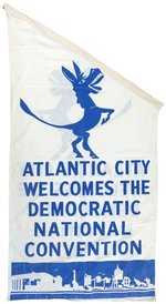 JOHNSON: 1964 ATLANTIC CITY DEMOCRATIC NATIONAL CONVENTION STREET BANNER.