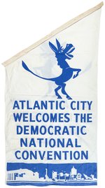 JOHNSON: 1964 ATLANTIC CITY DEMOCRATIC NATIONAL CONVENTION STREET BANNER.