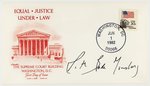 SUPREME COURT JUSTICE RUTH BADER GINSBURG SIGNED FIRST DAY COVER.