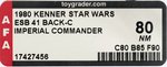 STAR WARS: THE EMPIRE STRIKES BACK (1980) - IMPERIAL COMMANDER 41 BACK-C AFA 80 NM.