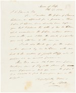 JOHN BELL 1835 HANDWRITTEN & SIGNED LETTER.