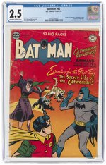 BATMAN #62 DECEMBER 1950-JANUARY 1951 CGC 2.5 GOOD+.