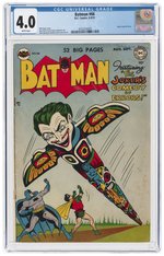 BATMAN #66 AUGUST-SEPTEMBER 1951 CGC 4.0 VG.