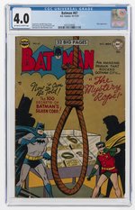 BATMAN #67 OCTOBER-NOVEMBER 1951 CGC 4.0 VG.