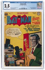 BATMAN #68 DECEMBER 1951-JANUARY 1952 CGC 2.5 GOOD+.