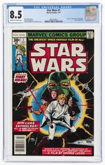 STAR WARS #1 JULY 1977 CGC 8.5 VF+.