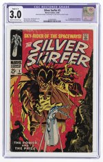 SILVER SURFER #3 DECEMBER 1968 CGC RESTORED 3.0 SLIGHT (C-1) GOOD/VG.