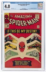 AMAZING SPIDER-MAN #31 DECEMBER 1965 CGC 4.0 VG (FIRST GWEN STACY, HARRY OSBORN & PROFESSOR MILES WARREN).