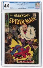 AMAZING SPIDER-MAN #51 AUGUST 1967 CGC 4.0 VG.