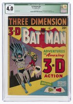 3-D BATMAN #NN 1953 CGC QUALIFIED 4.0 VG (LOOSE 3D GLASSES INCLUDED).