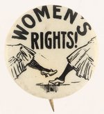 WOMEN'S RIGHTS! SUFFRAGE HASSAN CIGARETTES BUTTON.