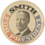 SMITH FOR PRESIDENT 1928 PORTRAIT LICENSE PLATE ATTACHMENT.