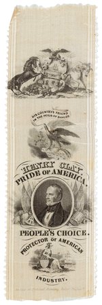 HENRY CLAY PRIDE OF AMERICA 1844 PORTRAIT RIBBON.