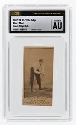 1887-90 N172 OLD JUDGE ALBERT MAUL HANDS THIGH HIGH CSG AU AUTHENTIC.