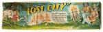 “THE LOST CITY OF THE LEGURIAN” LARGE AND IMPRESSIVE LINEN THEATER BANNER.