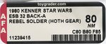 STAR WARS: THE EMPIRE STRIKES BACK (1980) - REBEL SOLDIER (HOTH GEAR) 32 BACK-A AFA 80 NM.