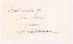 H. R. HALDEMAN NIXON WATERGATE CONSPIRITOR SIGNED CARD.