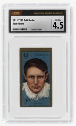 1911 T205 GOLD BORDER JOSH DEVORE CSG 4.5 VG/EX+.