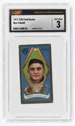 1911 T205 GOLD BORDER BOSS SCHMIDT CSG 3 VERY GOOD.