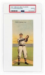 1911 T201 MECCA DOUBLE FOLDERS F. CLARKE (HOF)/R. BYRNE PSA 2 GOOD.