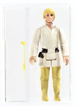 STAR WARS (1977) - LOOSE ACTION FIGURE/HK LUKE SKYWALKER AFA 85 NM+ (BLONDE HAIR/LIGHT PANTS).