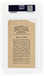 1913 FATIMA TEAM CARD CHICAGO NATIONALS PSA AUTHENTIC.