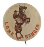 "LONE RANGER" RARE RODEO SOUVENIR BUTTON.