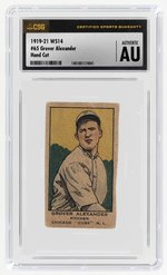 1919-21 W514 #65 GROVER ALEXANDER (HOF) HAND CUT CSG AU AUTHENTIC.