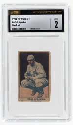 1920-21 W516-2-1 #6 TRIS SPEAKER (HOF) HAND CUT CSG 2 GOOD.