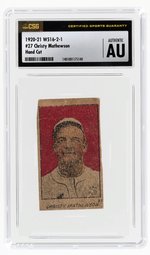 1920-21 W516-2-1 #27 CHRISTY MATHEWSON (HOF) HAND CUT CSG AU AUTHENTIC.