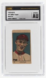 1920 W522 #35 WILBUR COOPER HAND CUT CSG AU AUTHENTIC.