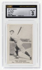 1921-22 W575-1 TRIS SPEAKER (HOF) LARGE POSE HAND CUT CSG 3 VERY GOOD.