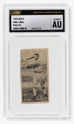 1923 W572 EDDIE COLLINS (HOF) HAND CUT CSG AU AUTHENTIC.