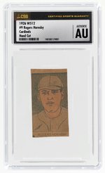 1926 W512 #9 ROGERS HORNSBY (HOF) CARDINALS HAND CUT CSG AU AUTHENTIC.