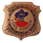 "LONE RANGER" SCARCE 1940s SHIELD BADGE.