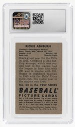 1952 BOWMAN #53 RICHIE ASHBURN CGC 4.5 VG/EX+.