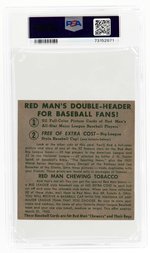 1952 RED MAN TOBACCO TED WILLIAMS (HOF) HAND CUT-WITHOUT TAB PSA 3 VG.