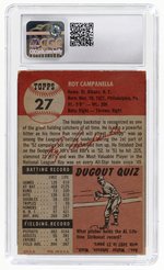 1953 TOPPS #27 ROY CAMPANELLA (HOF) CGC 5.5 EXCELLENT+.