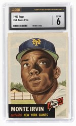 1953 TOPPS #62 MONTE IRVIN (HOF) CSG 6 EX/NM.